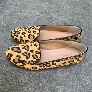 J Crew Factory leopard print loafers size 7